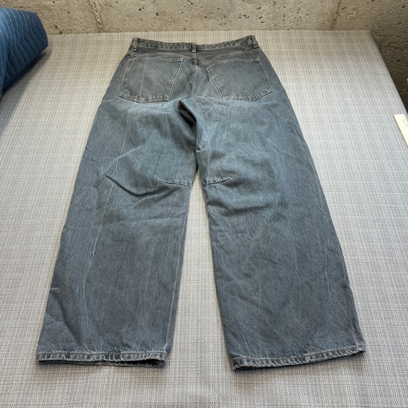 Zara High Rise Wide Leg Jeans Womens 8 Baggy Grey Modern Indie 90s Revival - Picture 4 of 11